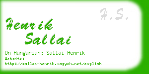 henrik sallai business card